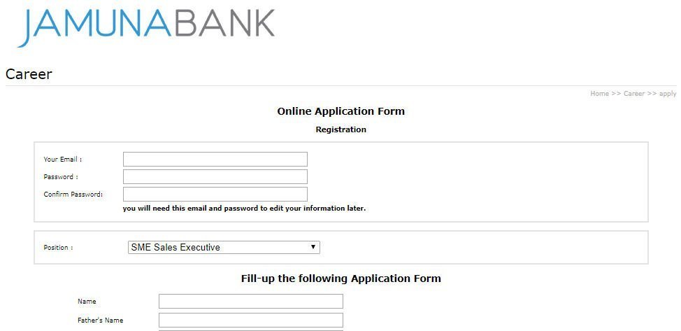 jamuna bank Online Application Method