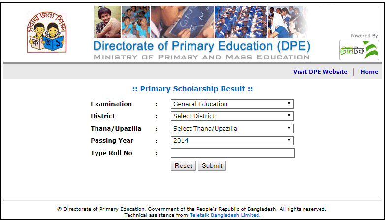 PSC Scholarship Result 2019