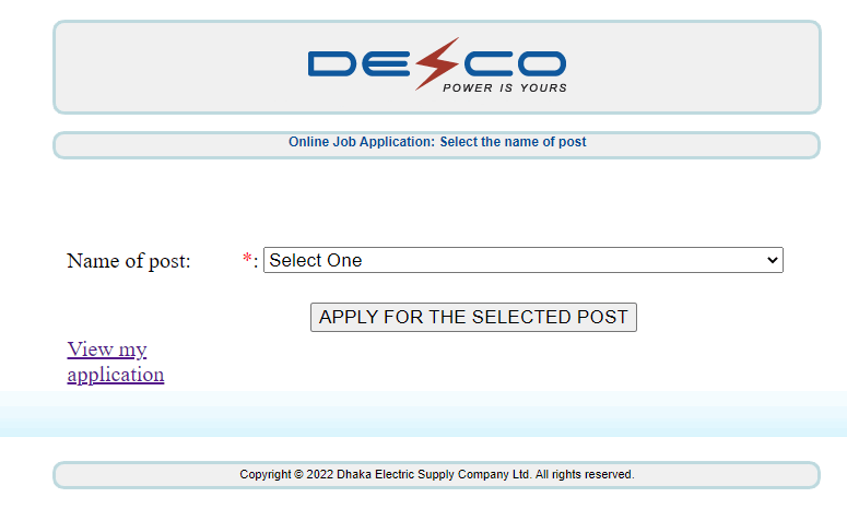 https www.desco.org.bd apply