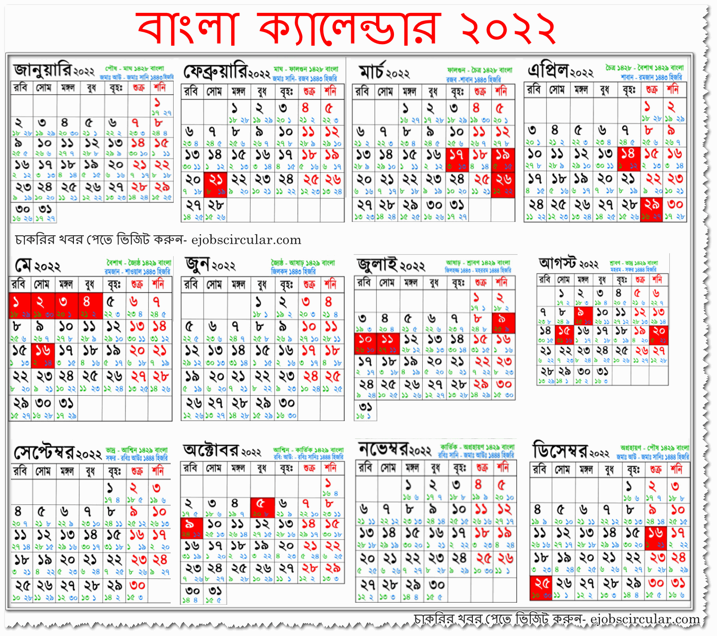 Bangla calendar 2022 Bangla Date Today (আজকের বাংলা তারিখ)