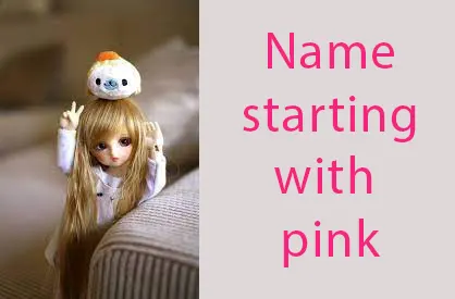 Name starting with pink