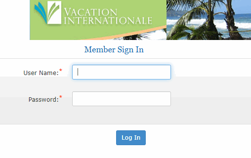 Vacation internationale login