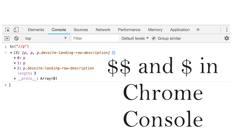 $$ and $ in Chrome Console