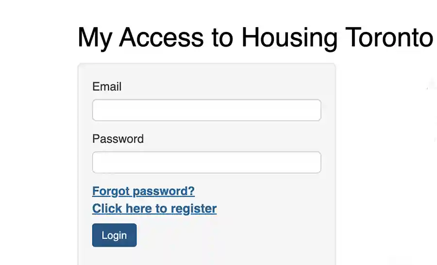 Access To Housing Toronto Login