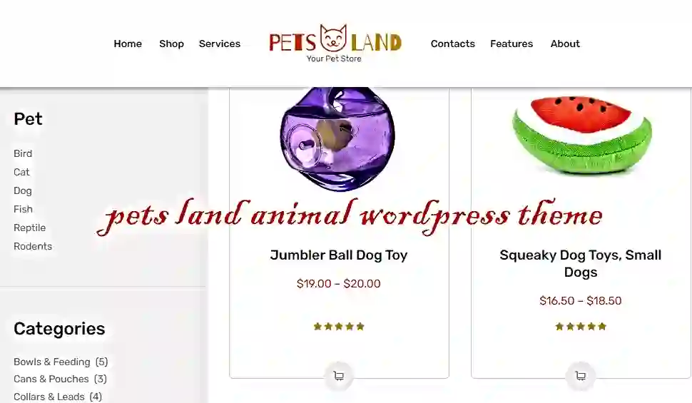 pets land animal wordpress theme