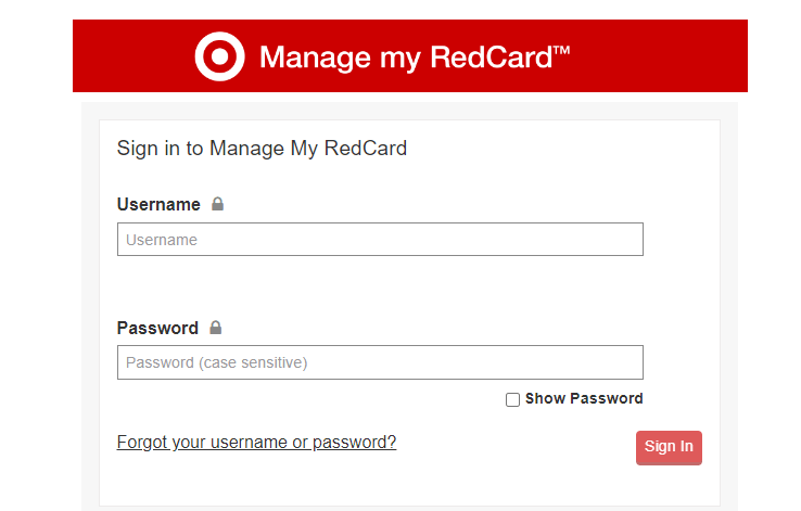 rcam.target.com login
