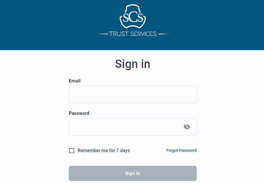 scs pooled trust login