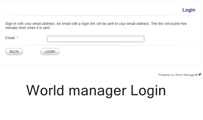 world manager login