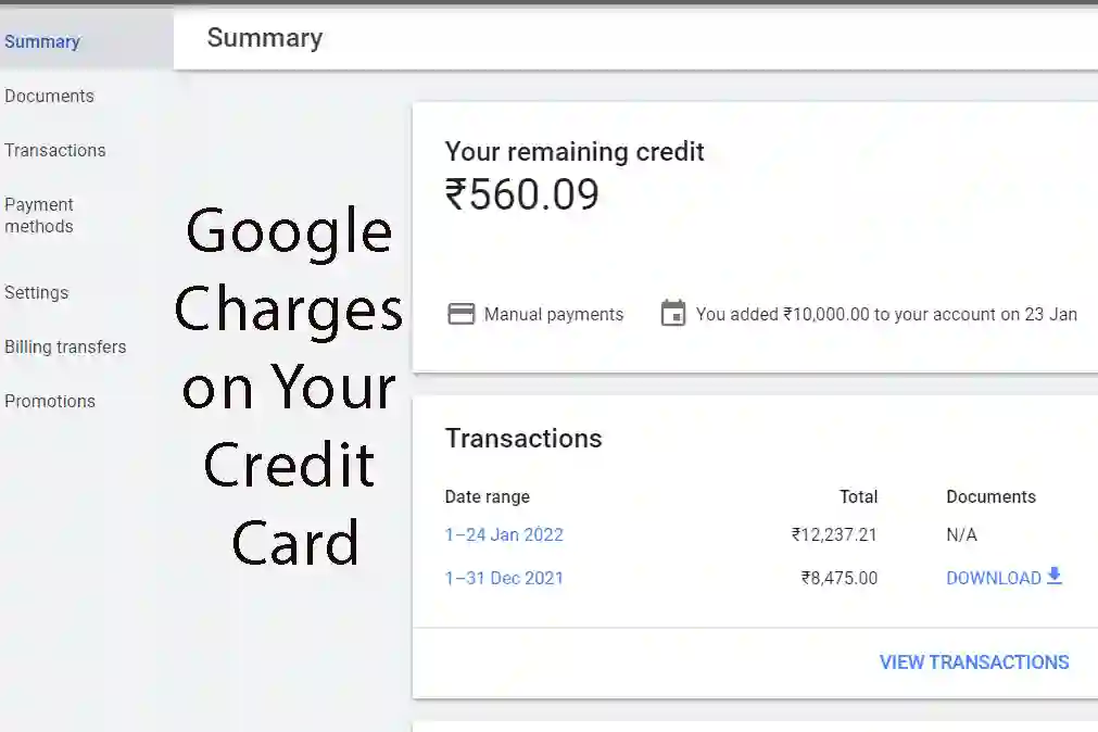 Google Charges on Your Credit Card