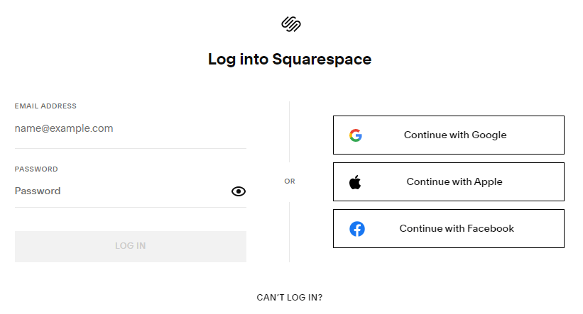 Squarespace Login