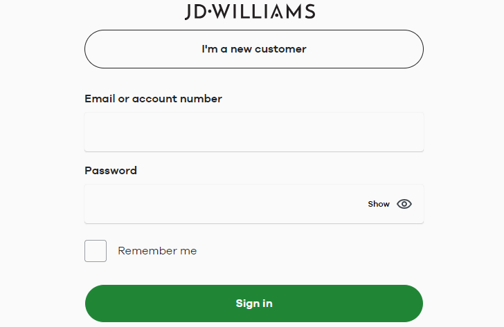 jd williams account sign in