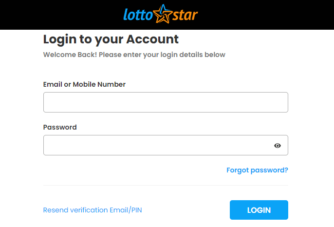 lottostar login my account