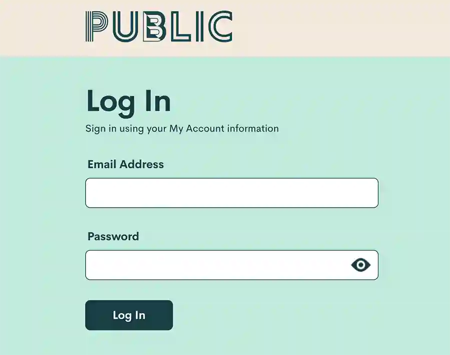 public mobile login