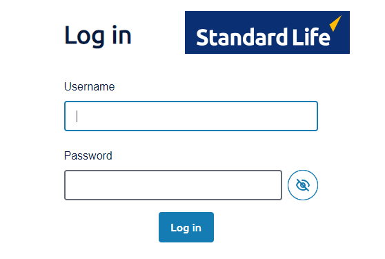 standard life pension login