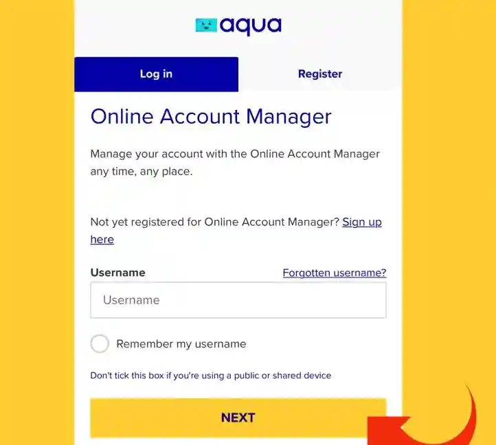 aqua credit card login