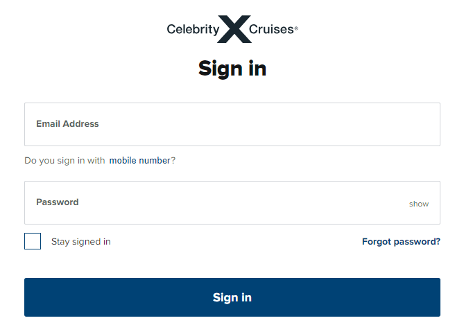 celebrity cruises login to my account