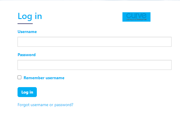 curve learning login username