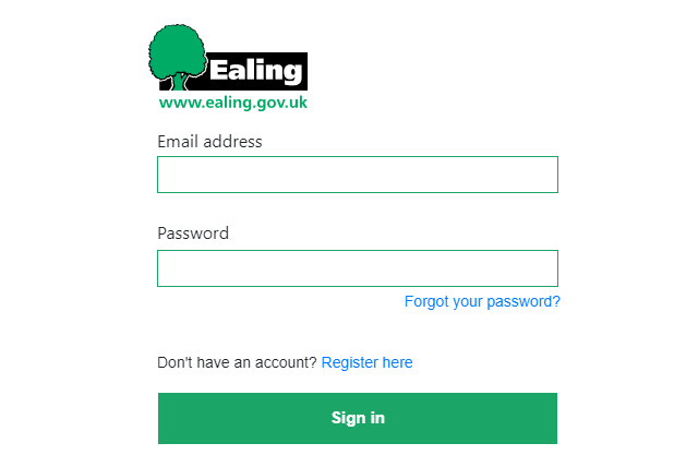 ealing parking permit login