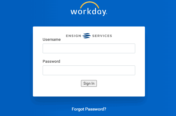 ensign workday login