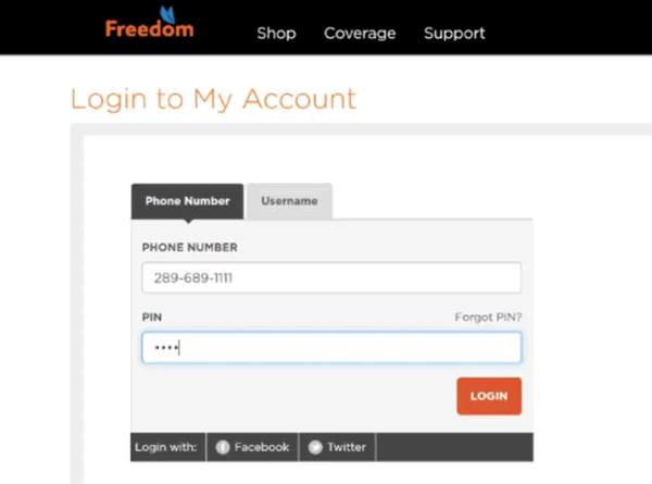 freedom mobile login