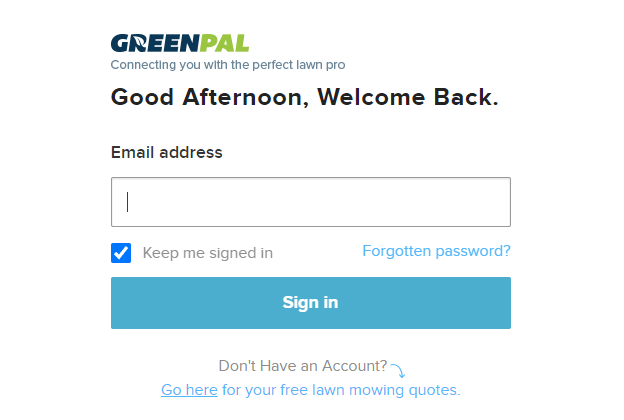 greenpal login