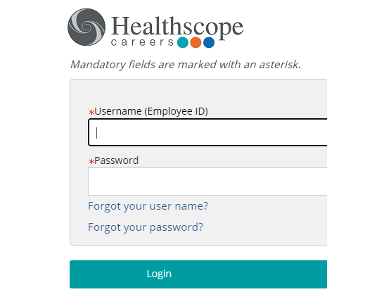 healthscope staff email login