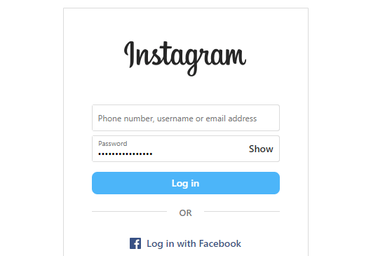 instagram lite login