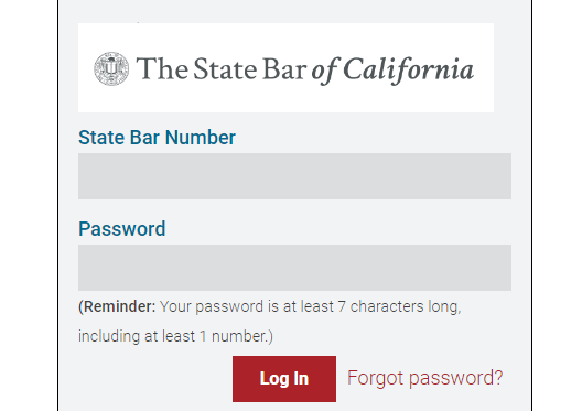state bar of california login
