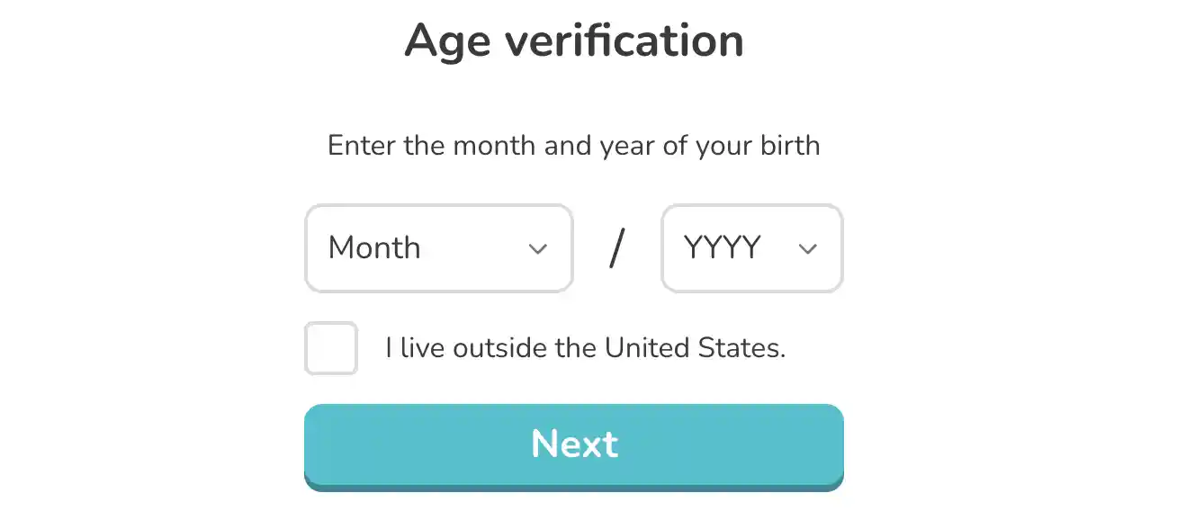 Age verification of blooket